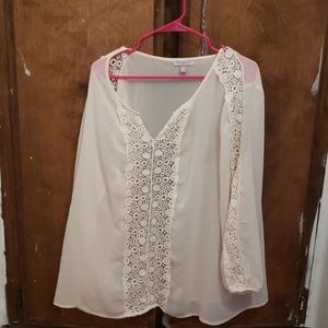 Beige long sleeve shirt